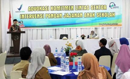 Gubernur Bengkulu Rohidin Mersyah membuka Kegiatan Pertemuan Lintas Sektor Pengawasan Jajanan Anak Sekolah (PJAS) yang digelar oleh Balai Pengawas Obat dan Makanan Bengkulu, Senin (22/4/2019).
