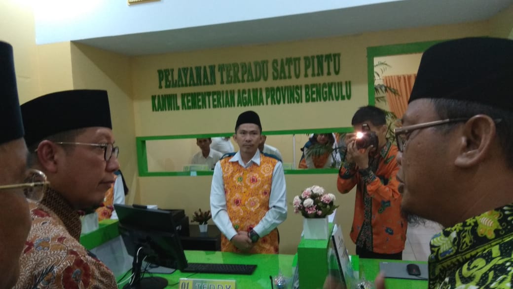 Menag Resmikan Sentra PTSP Kanwil Kemenag Bengkulu