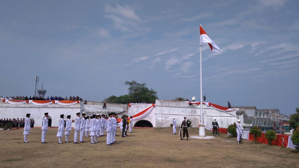 HUT-RI Ke-73,Pemprov Gelar Upacara di Fort Marlborough