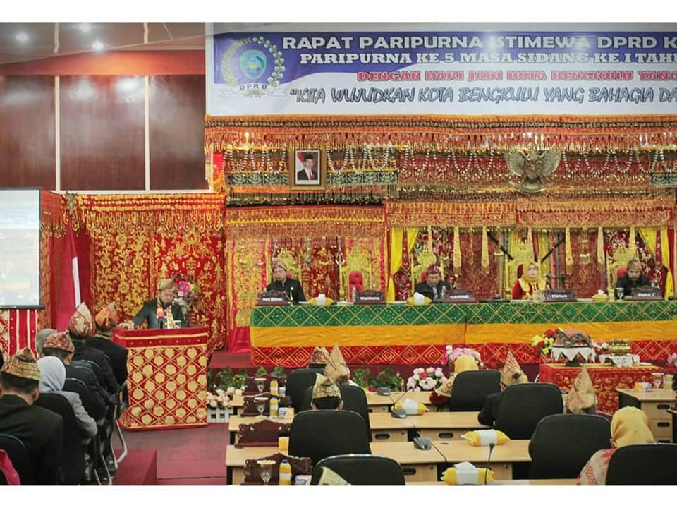 DPRD Kota Gelar Paripurna Istimewa Hari Jadi Kota Bengkulu Ke 300