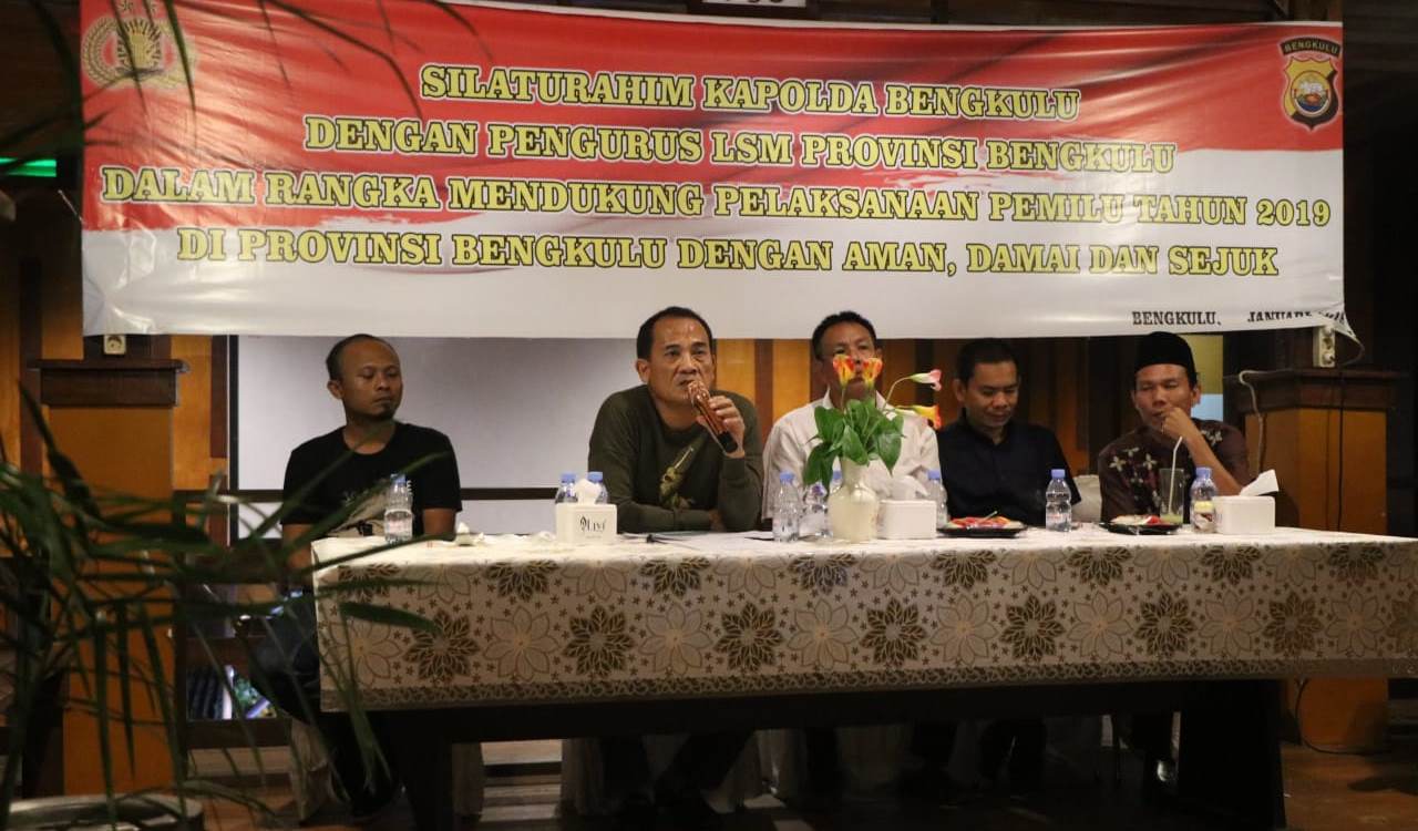 Kapolda dan LSM Bengkulu Sepakati Pemilu Damai