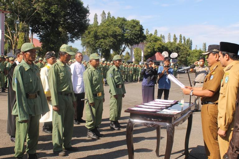 1.808 Linmas Siap Amankan Pemilu di Bengkulu Utara