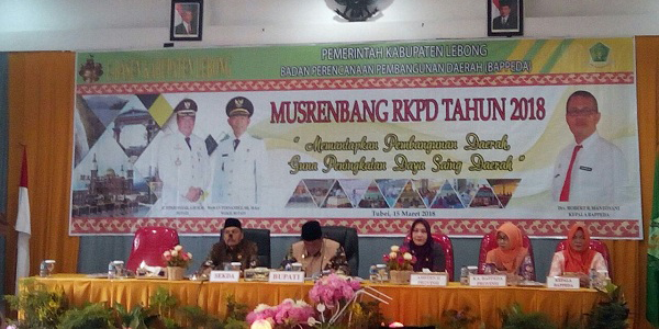 Bappeda Lebong Gelar Musrenbang RKPD Tahun 2018