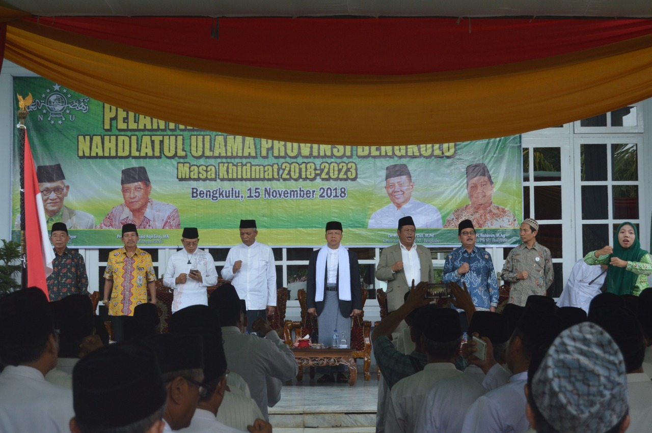 Dilantik, PWNU Bengkulu Siap Bersinergi Membangun Umat