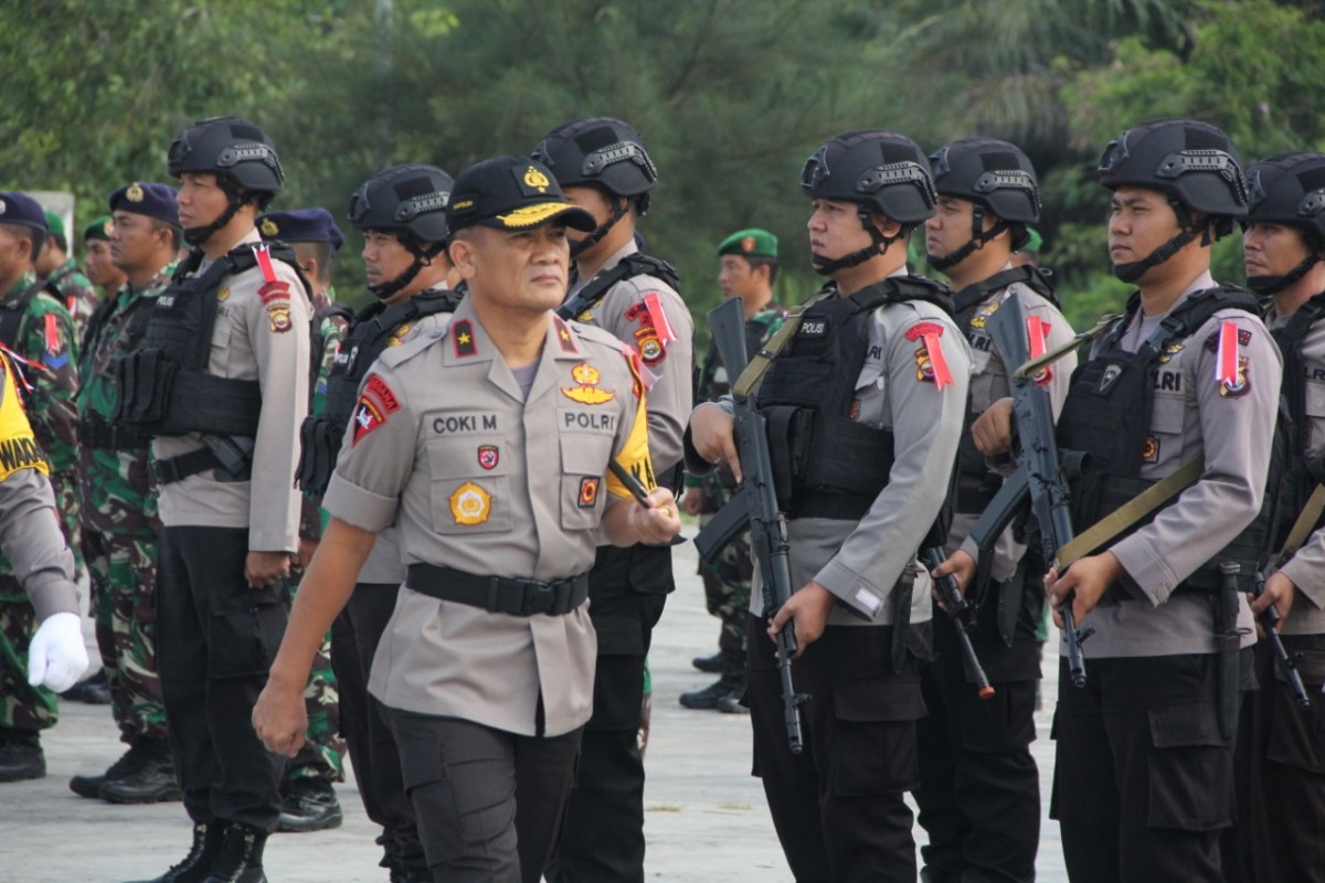 Siap Amankan Pemilu, Polda Bengkulu Gelar Apel Pasukan Operasi Mantap Brata