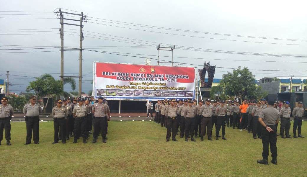 Hadapi Pemilu 2019, Polda Bengkulu Gelar Pelatihan Dalmas