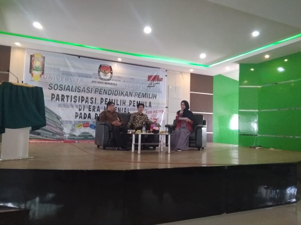 IMM Fisip UMB dan KPU Kota Bengkulu Sosialisasi Ke Pemilih Pemula