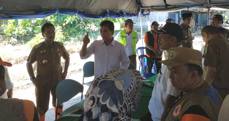 Kementrian PUPR Kunjungi Posko Bantuan di Bengkulu Tengah