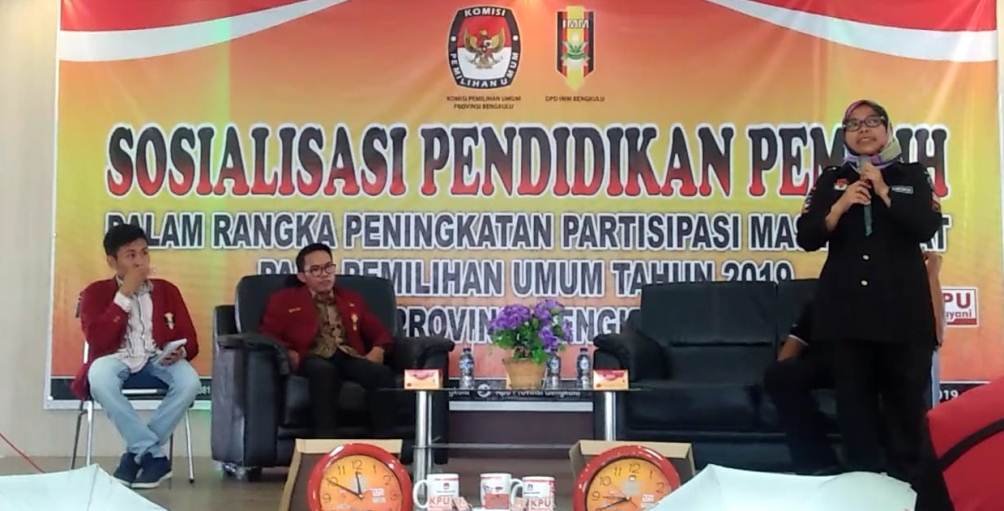 KPU dan IMM Bengkulu Gelar Sosialisasi, Targetkan 77,5 Persen Partisipasi Pemilih
