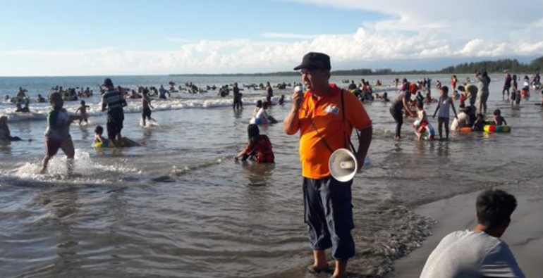 BPBD Intens Sosialisasikan Bahaya Mandi di Laut
