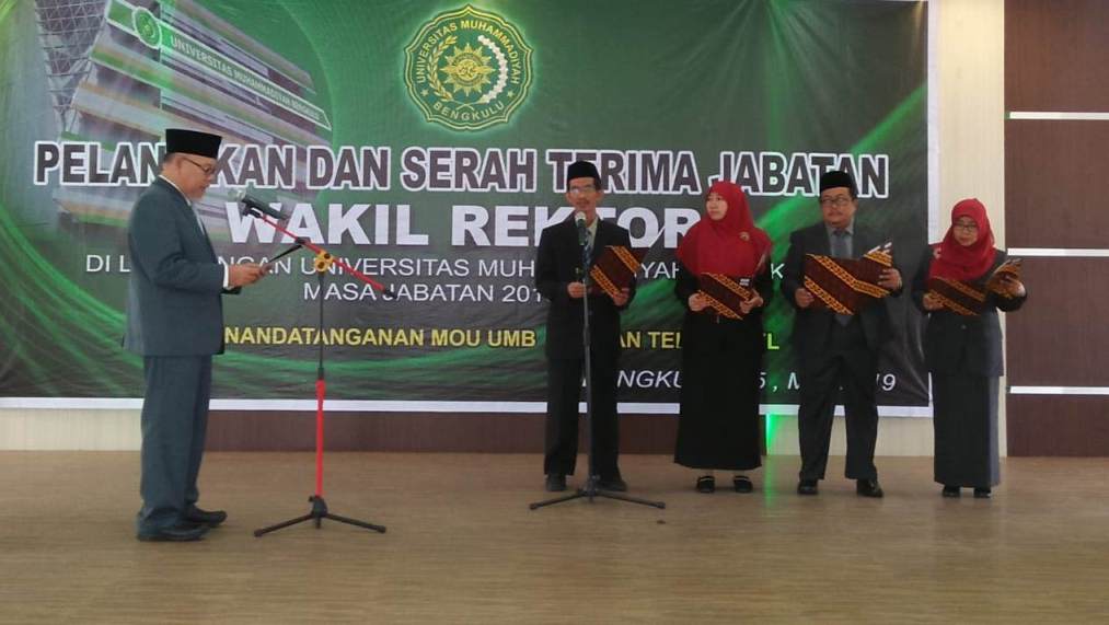 Wakil Rektor UMB Resmi Dilantik