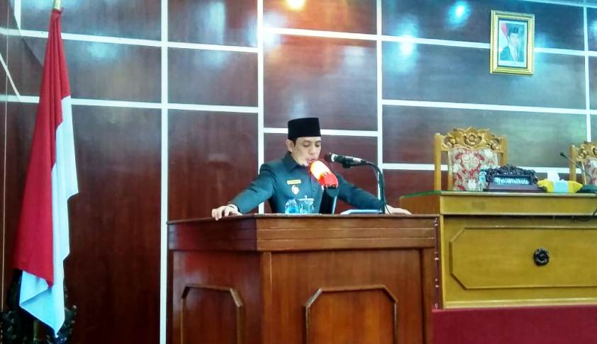 Paripurna DPRD Kota Bengkulu, Wawali Sampaikan Nota Pengantar Raperda LPJ APBD 2018
