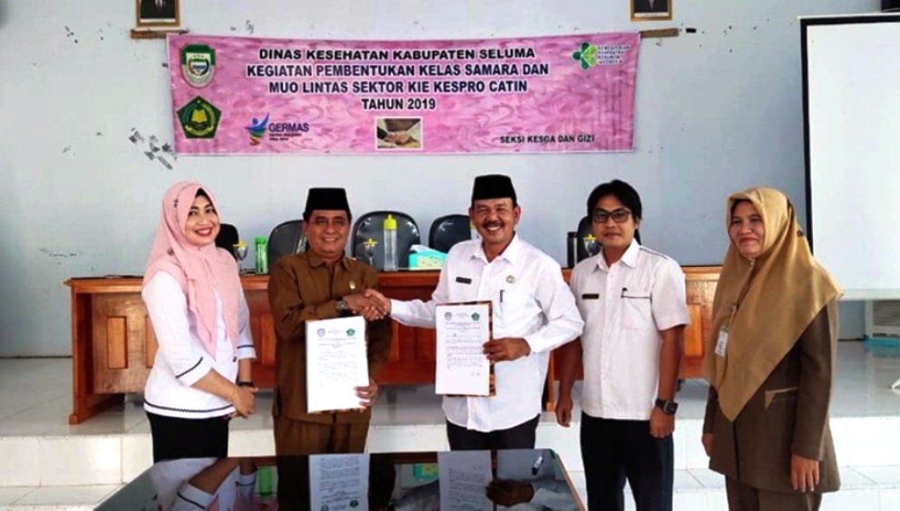 Gandeng Kemenag, Dinkes Seluma MoU Lintas Sektor KIE