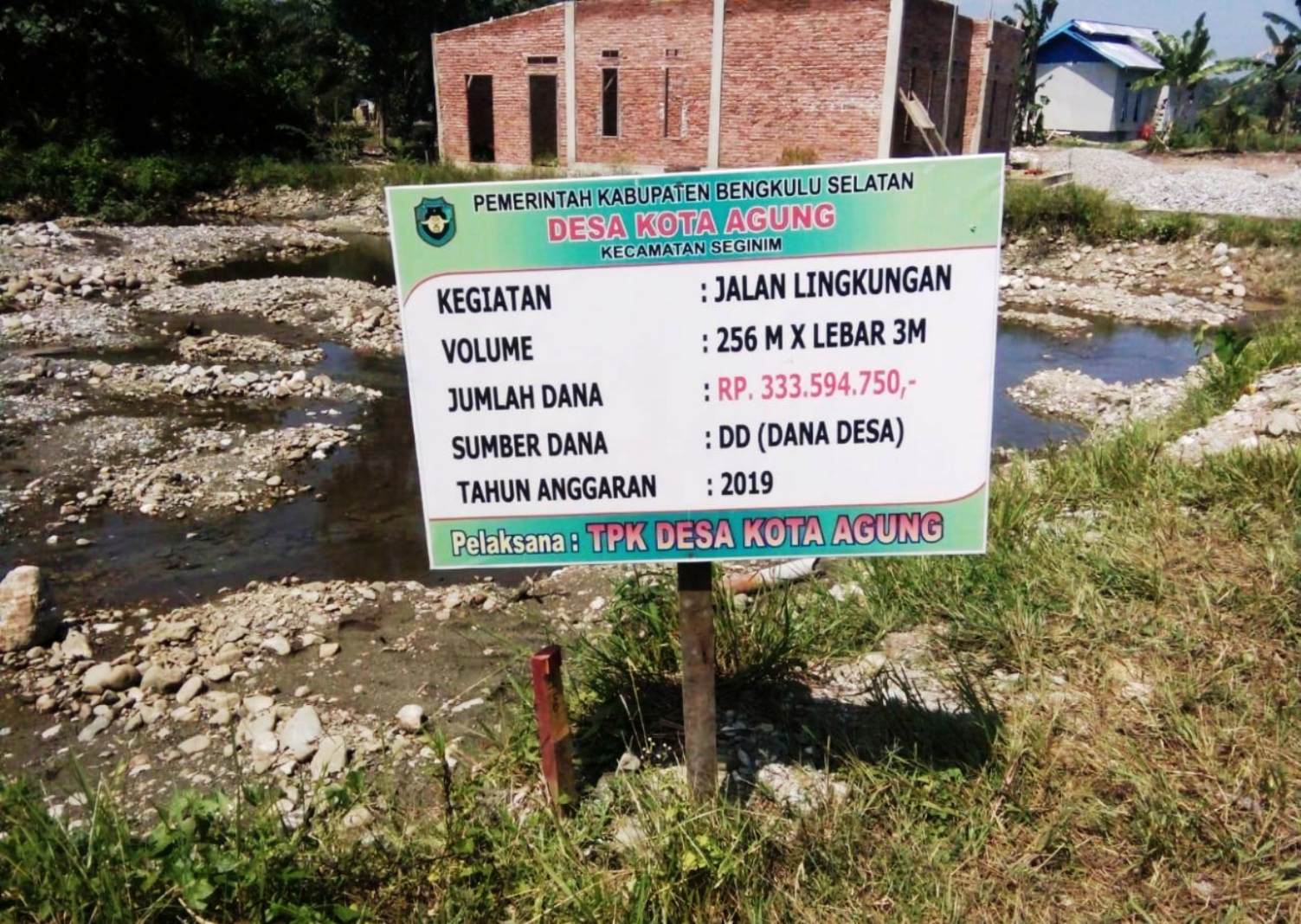 Pemdes Kota Agung Laksanakan Pembangunan Melalui ADD 2019