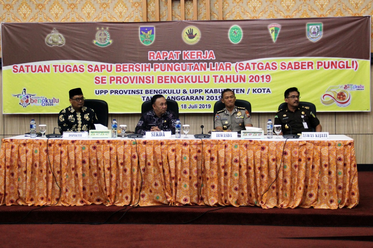 Pemprov Bengkulu Gelar Raker Satgas Saber Pungli