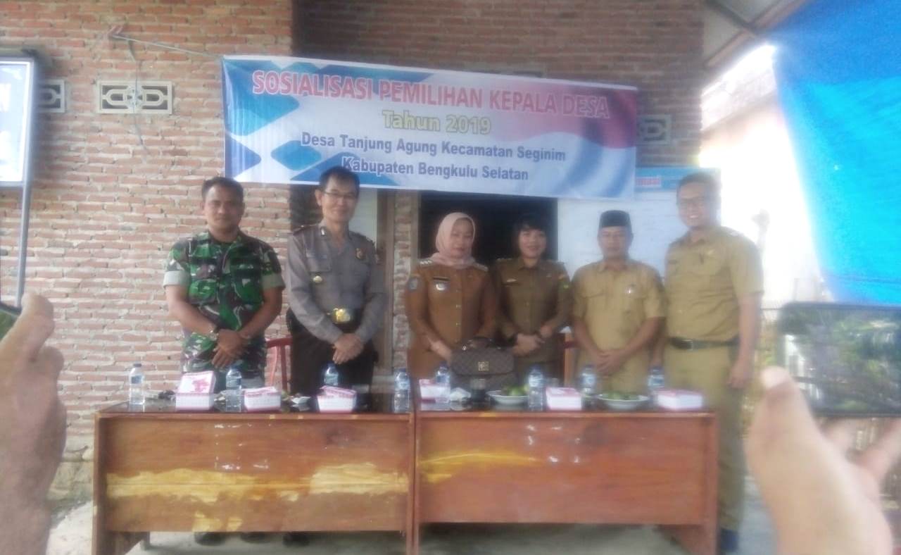 Kades Tanjung Agung Gelar Sosialisasi Pilkades 2019