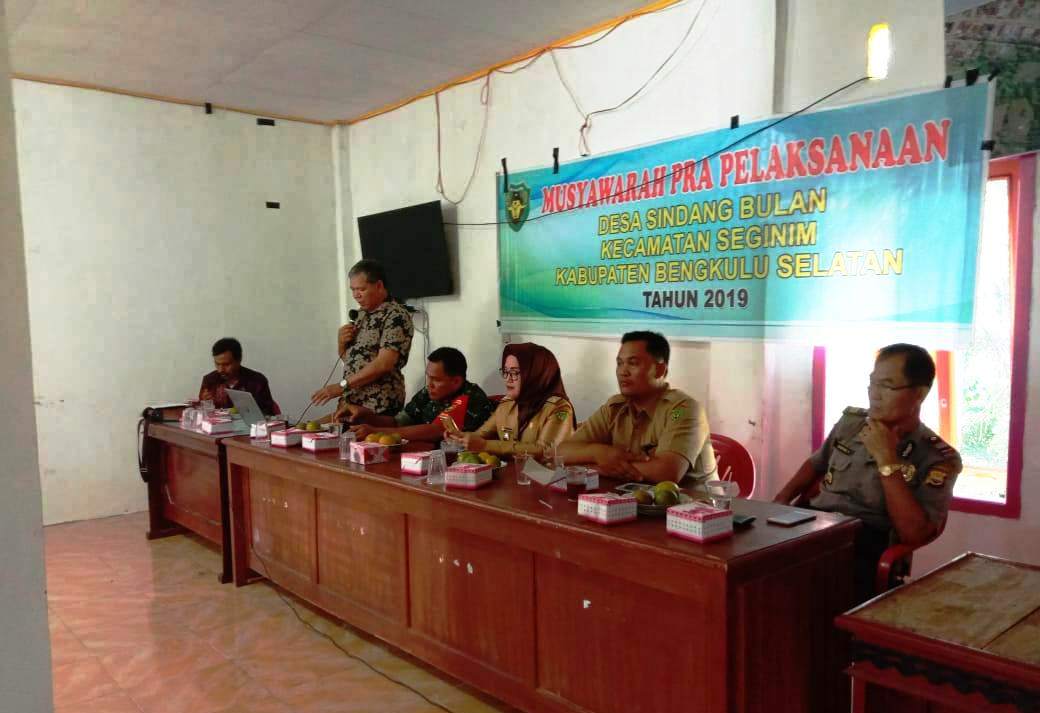 Pemdes Sindang Bulan Gelar Musdes Pra Pelaksanaan Pembangunan 2019