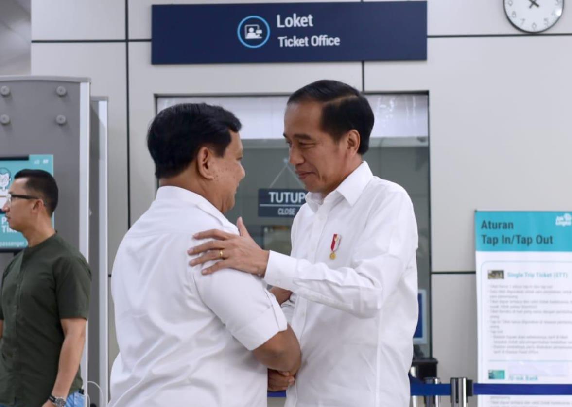 Momen Pertemuan Presiden Jokowi dan Prabowo Subianto