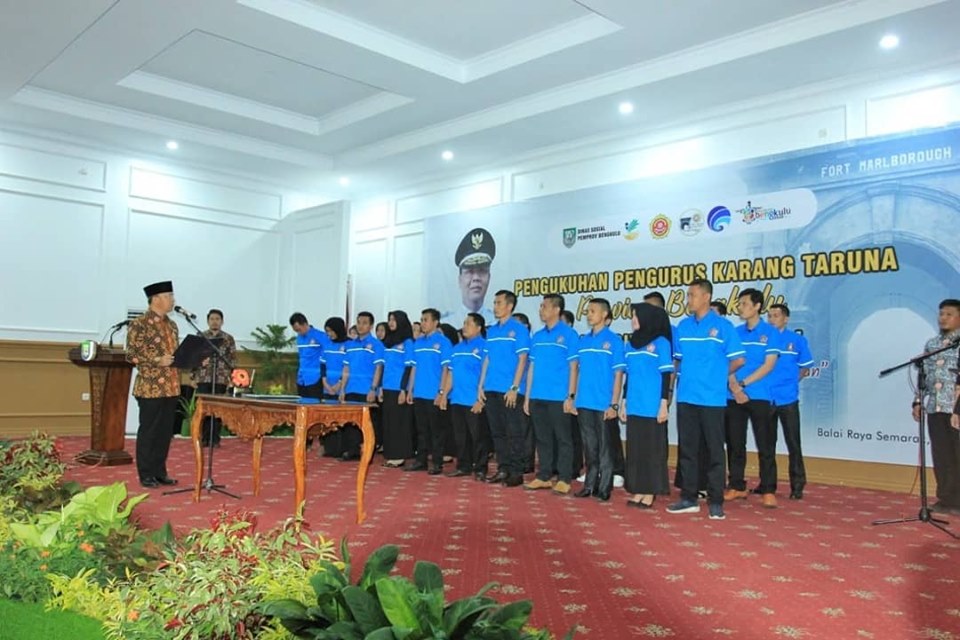Kepengurusan Karang Taruna Provinsi Bengkulu Dikukuhkan