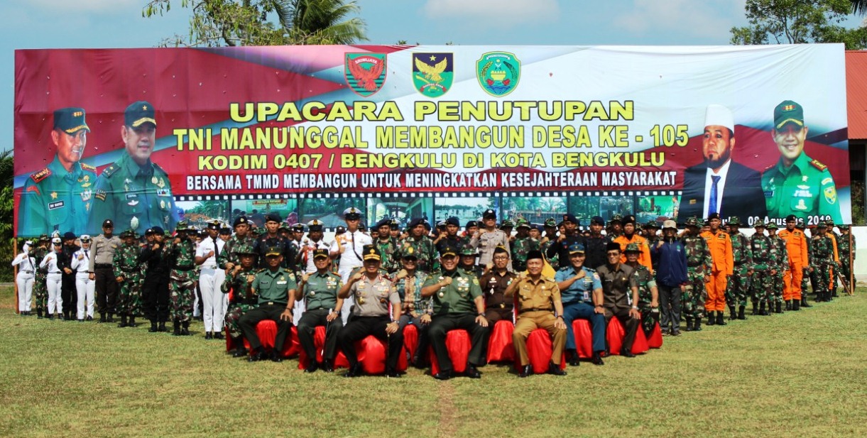 TMMD Ke-105 Kodim 0407/ Bengkulu Resmi Ditutup