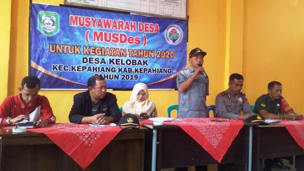 Susun RKP 2020, Pemdes Kelobak Gelar Musdes