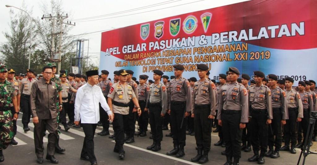 Gubernur Hadiri Apel Gelar Pasukan Pengaman Perhelatan Gelar TTG Nasional