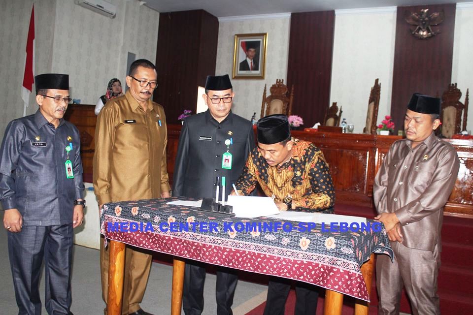 DPRD Lebong Tandatangani KUA-PPAS Tahun Anggaran 2020