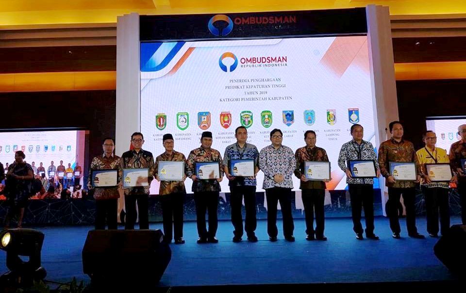 Ombudsman RI Berikan Penghargaan Kepatuhan Tinggi pada Pemkab Kepahiang