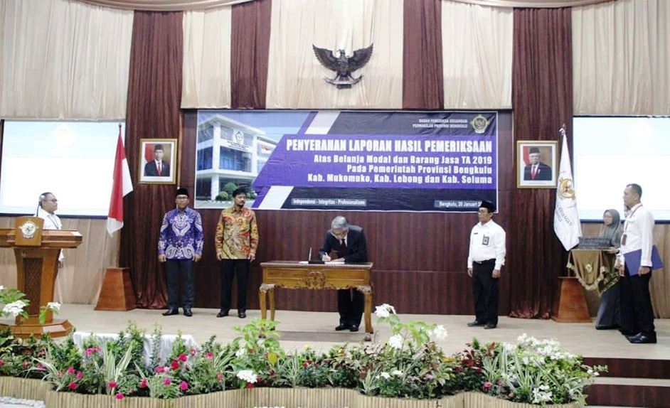 Pemprov Bengkulu Segera Tindaklanjuti Rekomendasi BPK RI