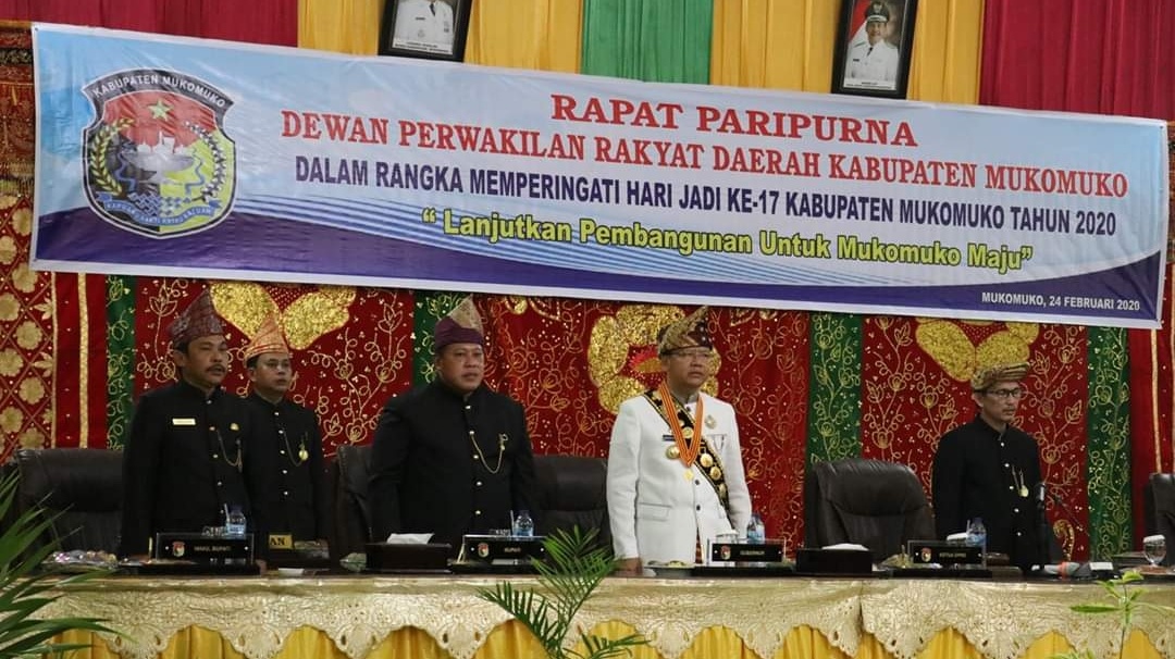 DPRD Gelar Paripurna Peringati HUT Ke-17 Kabupaten Mukomuko