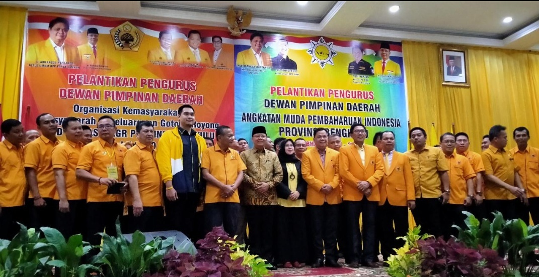 DPD MKGR dan AMPI Dikukuhkan, Rohidin: Kita Bersatu Besarkan Partai Golkar
