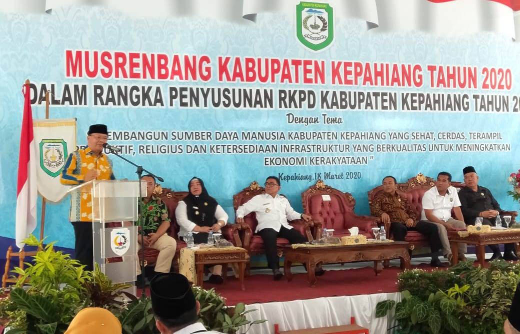 Kunker ke Kepahiang, Gubernur Rohidin Buka Musrembang Penyusunan RKPD 2021