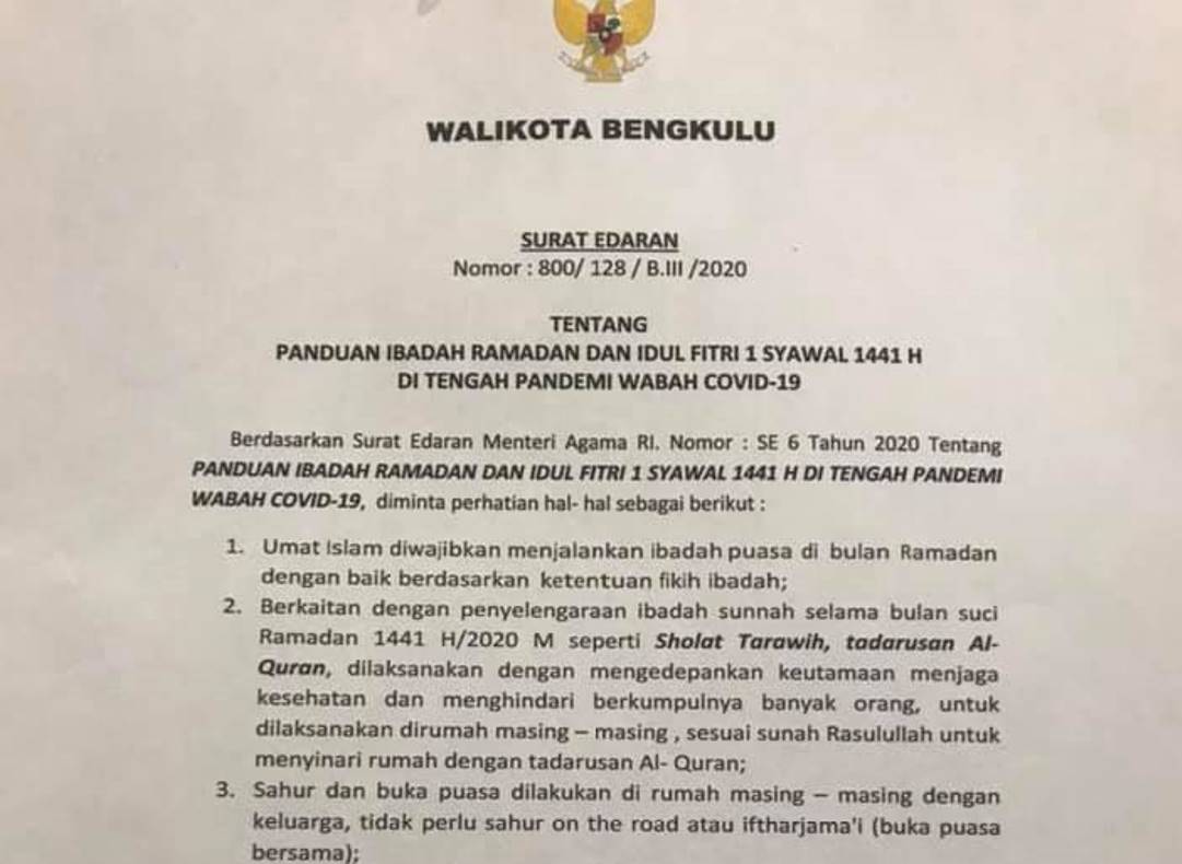 Pemkot Tarik Pernyataan Bolehkan Shalat Tarawih di Masjid