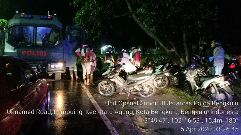 Polda Bengkulu Kembali Bubarkan Warga Yang Berkumpul