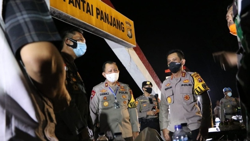 Kapolda dan PJU Pantau Perkembangan Situasi Bengkulu