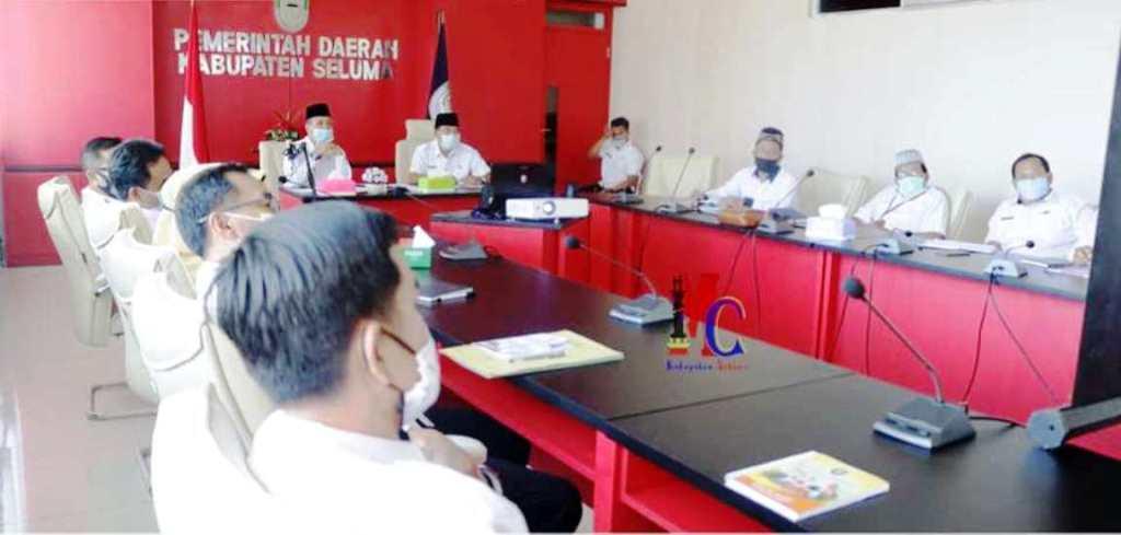 Melalui Vicon, Pemkab Seluma Ikuti Rakor Program MCP Bersama KPK