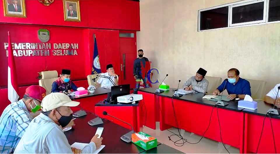 Pemkab Seluma Ikuti Ratas dengan Gubernur Bengkulu Terkait Penanganan Covid-19