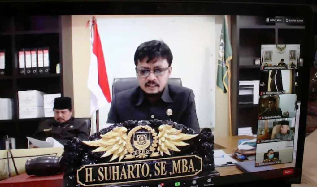 Paripurna DPRD Provinsi Bengkulu secara Virtual, Agenda Raperda Status PD Bimex