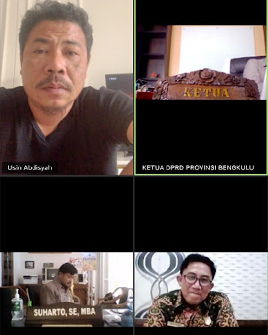DPRD Provinsi Bengkulu Rapat Virtual, Bahas Revisi APBD 2020