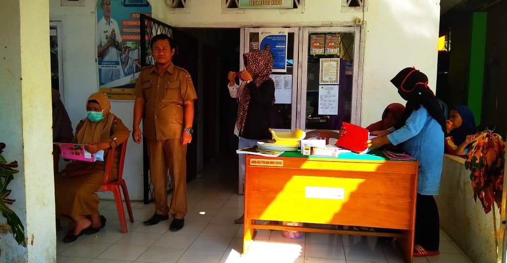 New Normal, Pemdes Tebat Kubu Kembali Buka Layanan Posyandu