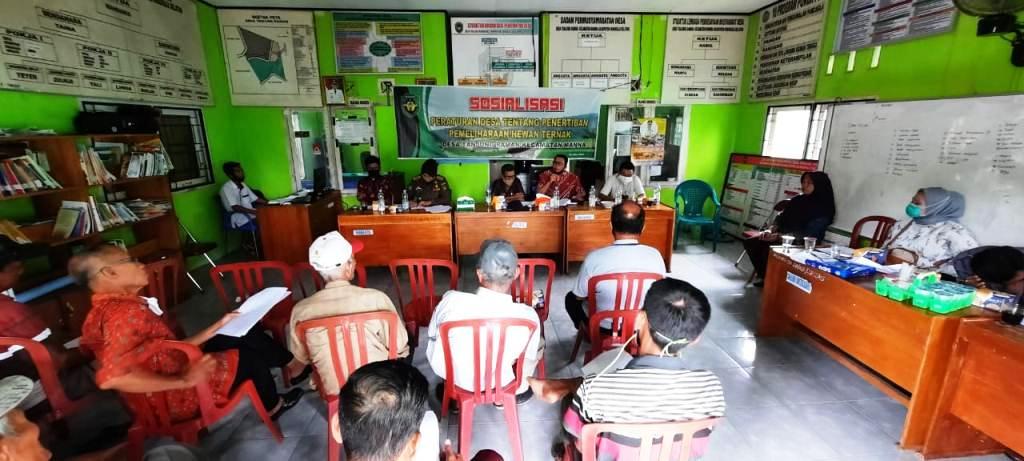Pemdes Tanjung Rahman Sosialisasikan Perdes Penertiban Pemeliharaan Hewan Ternak