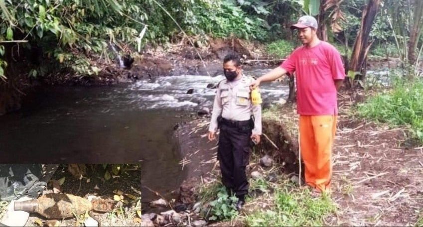Warga Temukan Mortir di Aliran Sungai, Diduga Masih Aktif