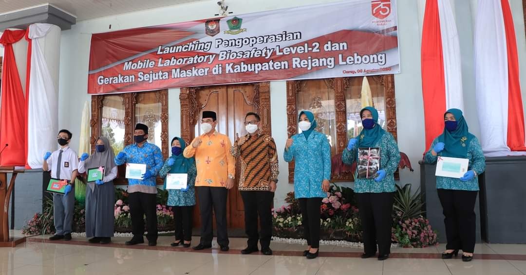 Mendagri Luncurkan Gerakan Sejuta Masker di Rejang Lebong