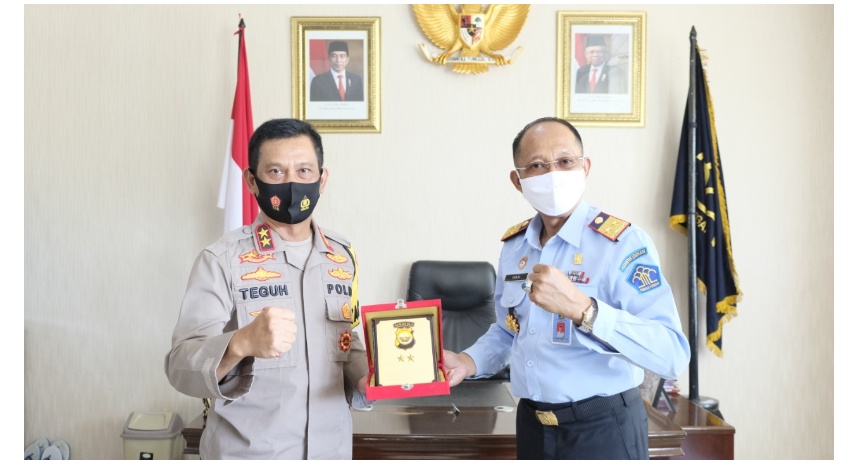 Jalin Sinergitas, Kapolda Bengkulu Kunjungi Kanwil Kemenkumham