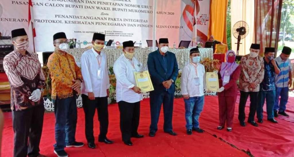 Berikut Nomor Urut Dua Paslon di Pilkada Mukomuko