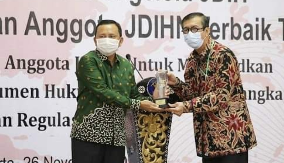 Bengkulu Dinobatkan Jadi Anggota JDIH Terbaik I Nasional 2020