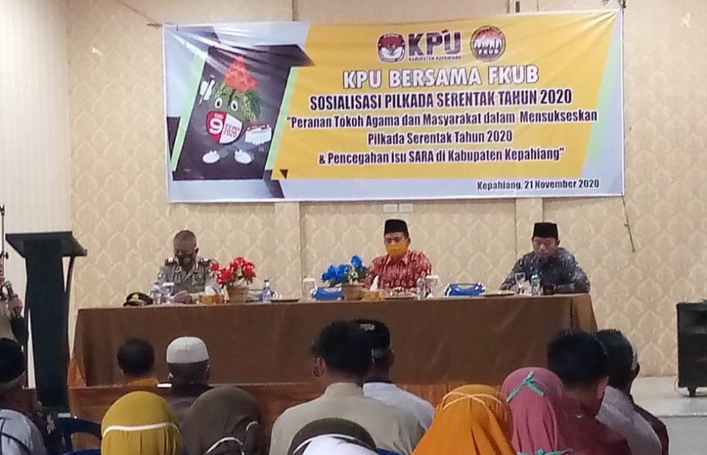 KPU Bersama FKUB Kepahiang Sosialisasikan Pilkada Serentak 2020 yang Kondusif dan Sesuai Prokes
