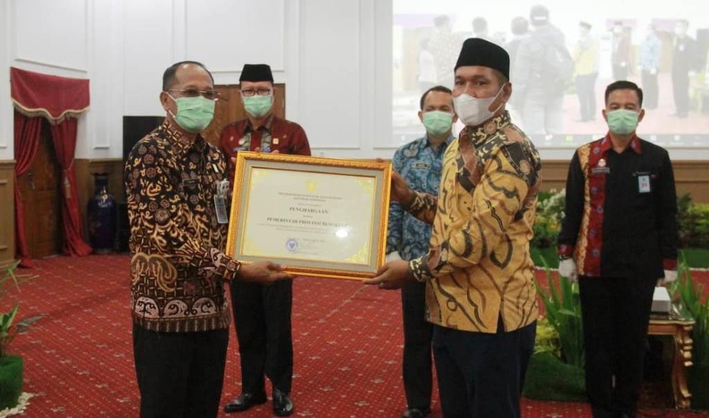 Kemenkumham Beri Penghargaan untuk Pelayanan Publik Berbasis HAM Pemprov Bengkulu