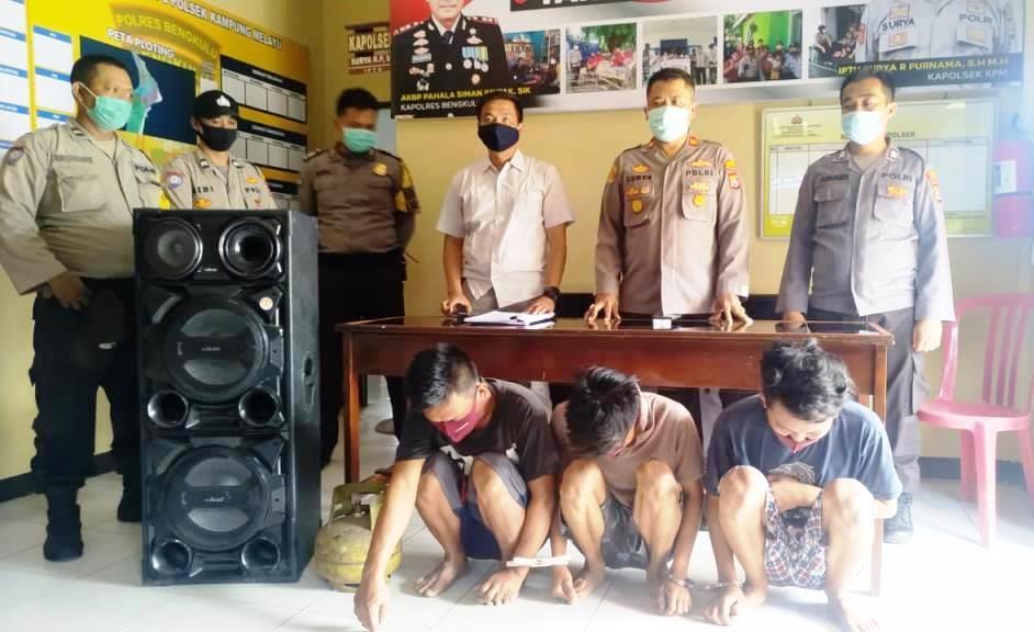 Tiga Pelaku Pembobol Warung Tuak Diringkus Polisi