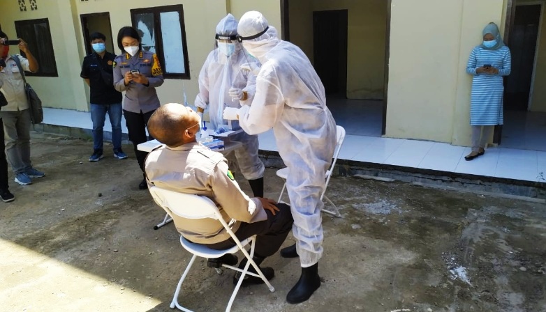 Tes Antigen, Upaya Polda Bengkulu Cegah Klaster Perkantoran